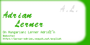 adrian lerner business card